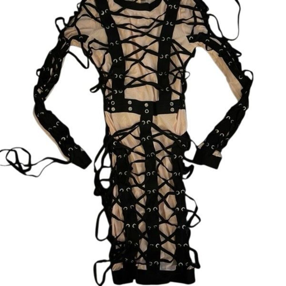 Boutique Spandex Mesh Strap Dress